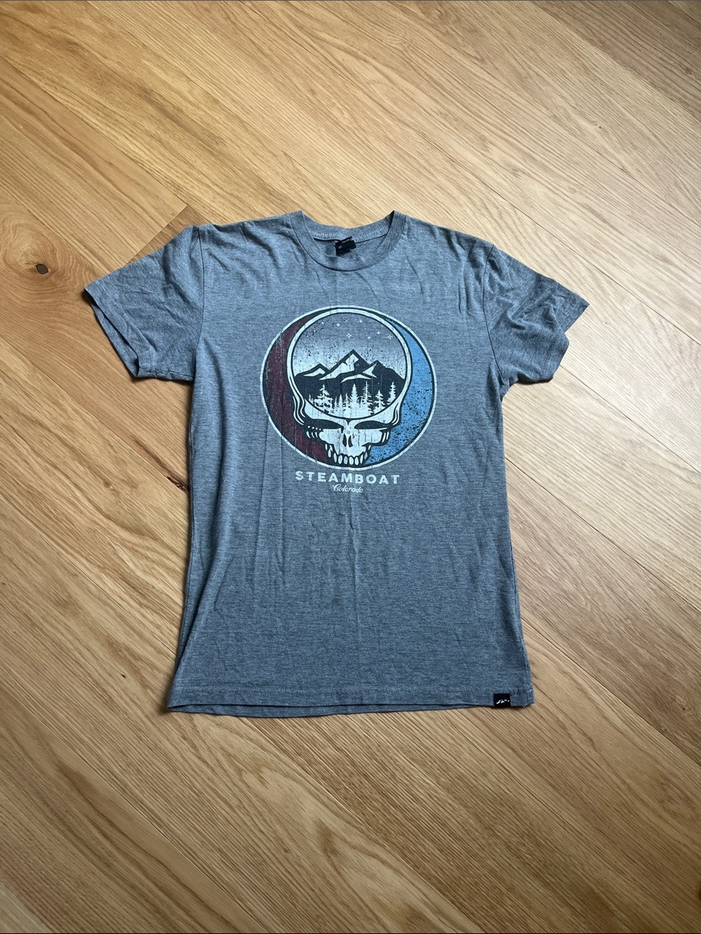 Grateful Dead Steamboat Men’s Grey Graphic Short Sleeve Tee size S